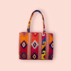 Tribal Patterned Tote Bag – Vibrant and Stylish